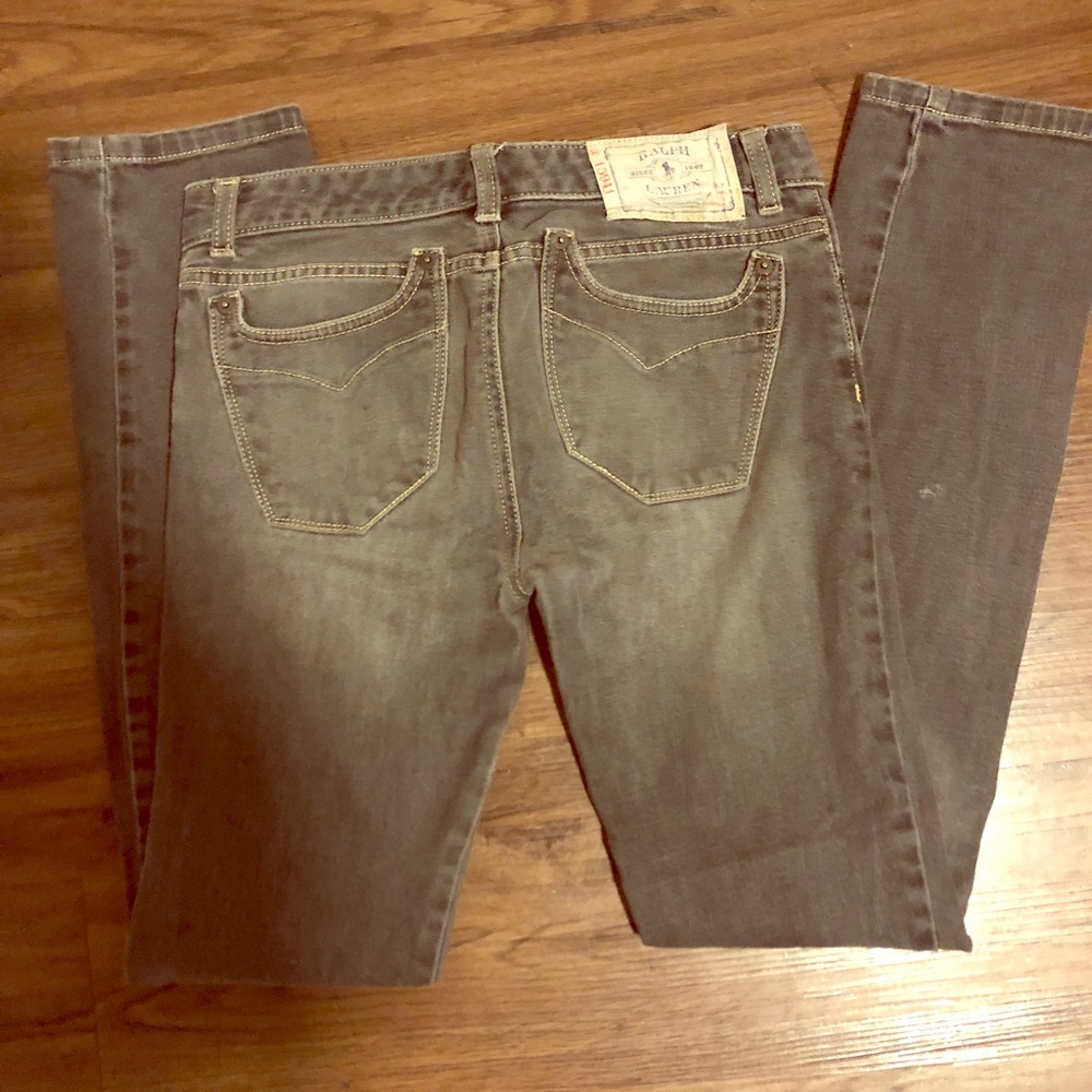 Gray kids Ralph Lauren skinny jeans size 16 (KIDS)